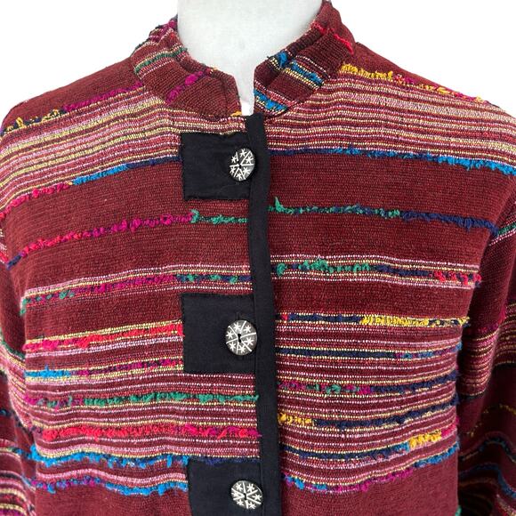 VINTAGE White Stag Tapestry Jacket Brown Red Yellow Blue Size Medium 8 / 10 - Picture 3 of 11